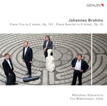 Album cover for Brahms: Piano Trio, Op. 101; Piano Quartet, Op. 25 by Münchner Klaviertrio / Tilo Widenmeyer