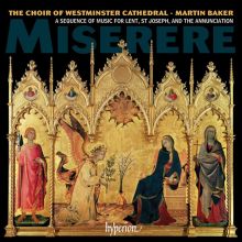 Album cover for Miserere by Westminster Cathedral Choir / Martin Baker