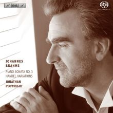 Album cover for Brahms: Piano Sonata No. 3; Handel Variations by Jonathan Plowright