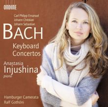 Album cover for C.P.E. Bach, J.C. Bach, J.S. Bach: Keyboard Concertos by Anastasia Injushina / Ralf Gothóni / Hamburger Camerata