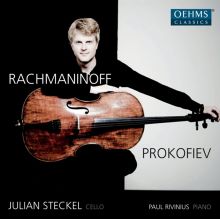 Album cover for Rachmaninoff, Prokofiev by Julian Steckel / Paul Rivinius