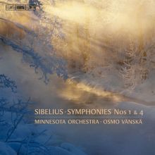 Album cover for Sibelius: Symphonies Nos. 1 & 4 by Osmo Vänskä / Minnesota Orchestra