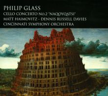 Album cover for Philip Glass: Cello Concerto No. 2 "Naqoyqatsi" by Matt Haimovitz / Dennis Russell Davies / Cincinnati Symphony Orchestra