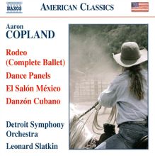 Album cover for Copland: Rodeo; Dance Panels; El Salón México; Danzón Cubano by Leonard Slatkin / Detroit Symphony Orchestra