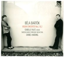 Album cover for Béla Bartók: Violin Concertos Nos. 1 & 2 by Isabelle Faust / Daniel Harding