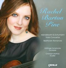 Album cover for Mendelssohn & Schumann: Violin Concertos; Beethoven: Romances by Gottingen Symphony Orchestra / Christoph-Mathias Mueller / Rachel Barton Pine