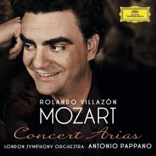 Album cover for Mozart: Concert Arias by Rolando Villazón / Antonio Pappano / London Symphony Orchestra