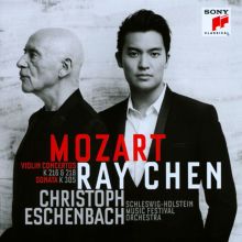 Album cover for Mozart: Violin Concertos, K. 216 & 218; Violin Sonata, K. 305 by Ray Chen / Christoph Eschenbach / Schleswig-Holstein Musik Festival Orchestra