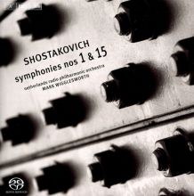 Album cover for Shostakovich: Symphonies Nos. 1 & 15 by Mark Wigglesworth