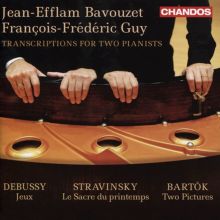 Album cover for Transcriptions for Two Pianists by Jean-Efflam Bavouzet / François-Frédéric Guy