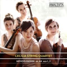 Album cover for Mendelssohn: Op. 44 Nos. 1, 2 by Cecilia String Quartet