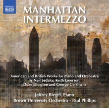 Album cover for Manhattan Intermezzo by Jeffrey Biegel / Brown University Orchestra / Paul Phillips