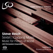 Album cover for Steve Reich: Sextet; Clapping Music; Music for Pieces of Wood by London Symphony Orchestra Percussion Ensemble