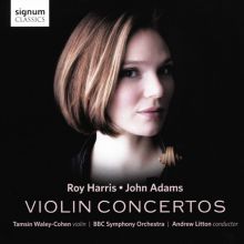 Album cover for Roy Harris, John Adams: Violin Concertos by BBC Symphony Orchestra / Andrew Litton / Tamsin Waley-Cohen