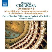 Album cover for Domenico Cimarosa: Overtures, Vol. 5 by Patrick Gallois / Czech Chamber Philharmonic Orchestra
