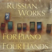 Album cover for Russian Works for Piano Four Hands by Benjamin Frith / Peter Hill