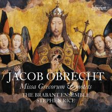 Album cover for Jacob Obrecht: Missa Grecorum & Motets by Brabant Ensemble / Stephen Rice