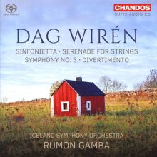 Album cover for Dag Wirén: Sinfonietta; Serenade for Strings; Symphony No. 3; Divertimento by Rumon Gamba / Iceland Symphony Orchestra