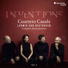 Album cover for Inventions: Ludwig van Beethoven - Complete String Quartets, Vol. 1 by Cuarteto Casals