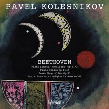 Album cover for Beethoven: Piano Sonata 'Moonlight' Op. 27/2; Piano Sonata Op. 14/2; Seven Bagatelles Op 33; Variations on an original theme WoO80 by Pavel Kolesnikov