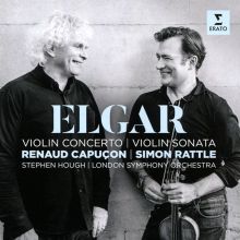 Album cover for Elgar: Violin Concerto; Violin Sonata by Renaud Capuçon / Simon Rattle / Stephen Hough / London Symphony Orchestra