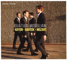Album cover for Haydn, Bartók, Mozart by Quatuor Modigliani