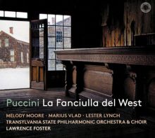 Album cover for Puccini: La Fanciulla del West by Melody Moore / Marius Vlad / Lawrence Foster
