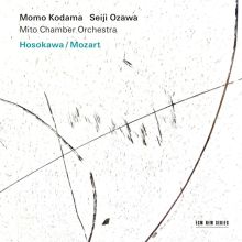 Album cover for Hosokawa / Mozart by Momo Kodama / Seiji Ozawa / Mito Chamber Orchestra