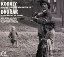Album cover for Kodály: Duo for Violin and Violoncello, Op. 7; Dvorák: Piano Trio Op. 90 'Dumky' by Nicolas Altstaedt / Barnabás Kelemen / Alexander Lonquich