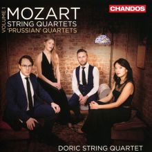 Album cover for Mozart: String Quartets, Vol. 1 - Prussian Quartets by Doric String Quartet