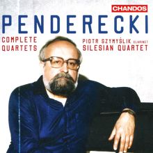 Album cover for Penderecki: Complete Quartets by Silesian String Quartet / Piotr Szymyslik