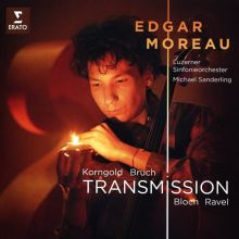 Album cover for Transmission: Korngold, Bruch, Ravel by Edgar Moreau