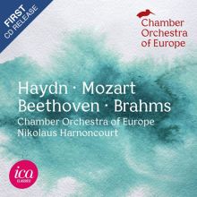 Album cover for Haydn, Mozart, Beethoven, Brahms by Chamber Orchestra of Europe / Nikolaus Harnoncourt