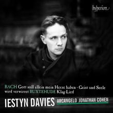 Album cover for Bach: Gott soll allein mein Herze haben; Geist und Seele wird verwirret; Buxtehude: Klag-Lied by Iestyn Davies / Jonathan Cohen / Arcangelo