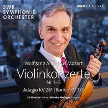Album cover for Mozart: Violinkonzerte Nr. 1-5; Adagio KV 261; Rondo KV 373 by Gil Shaham / Nicholas McGegan / SWR Symphonieorchester