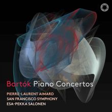 Album cover for Bartók: Piano Concertos by Pierre-Laurent Aimard / Esa-Pekka Salonen / San Francisco Symphony