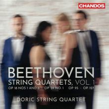 Album cover for Beethoven: String Quartets, Vol. 1 by Doric String Quartet