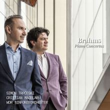 Album cover for Brahms: Piano Concertos by Simon Trpceski / Cristian Măcelaru / WDR Sinfonieorchester Köln