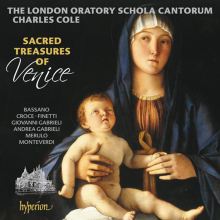 Album cover for Sacred Treasures of Venice by London Oratory Schola Cantorum / Charles Cole