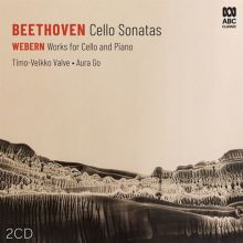 Album cover for Beethoven: Cello Sonatas; Webern: Works for Cello and Piano by Timo-Veikko Valve / Aura Go