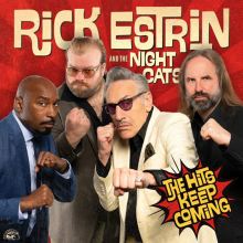 Album cover for The Hits Keep Coming by Rick Estrin / Rick Estrin and the Nightcats