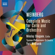 Album cover for Weinberg: Complete Music for Cello & Orchestra by Nikolay Shugaev / Yuri Medianik / Tyumen Philharmonic Orchestra