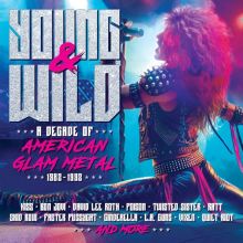 Album cover for Young and Wild: A Decade of American Glam Metal 1982-1992 by Various Artists