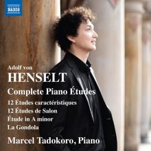 Album cover for Adolf von Henselt: Complete Piano Études by Marcel Tadokoro