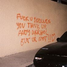 F*ck U Skrillex You Think Ur Andy Warhol But Ur Not!! <3